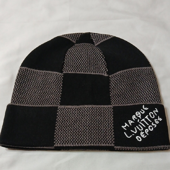 Louis Vuitton Other - Louis Vuitton Black and Gray Checkered Hat